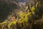Sunset light on valley from Morton Overlook, Great Smoky Mountains National Park, Tennessee Art Print